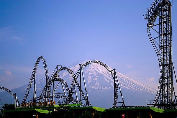 Fuji Q Highland amusement park rollercoaster