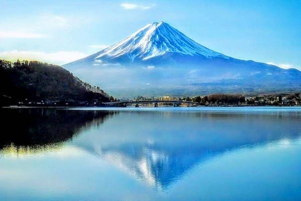 Stunning view of beautiful Mount Fuji