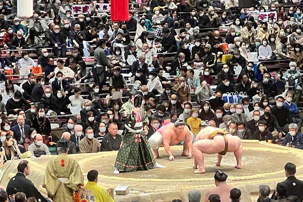 The Sumo tournament in Tokyo is seriously amazing