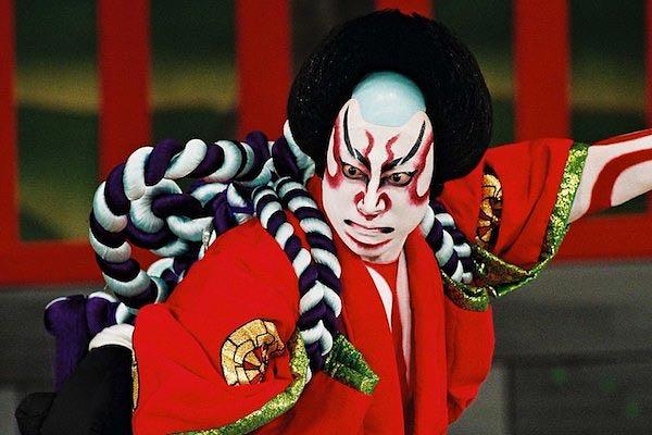 Kabuki performer in mask